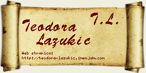 Teodora Lazukić vizit kartica